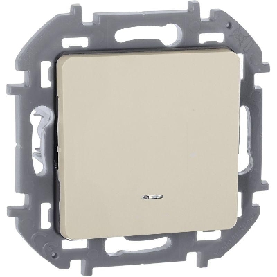 Переключатель 1-кл. Inspiria 10А IP20 250В 10AX с подсветкой/индикацией механизм сл. кость IEK 673661