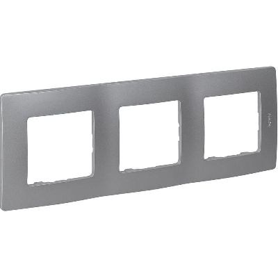 Рамка 3-м Etika алюм. IEK 672553