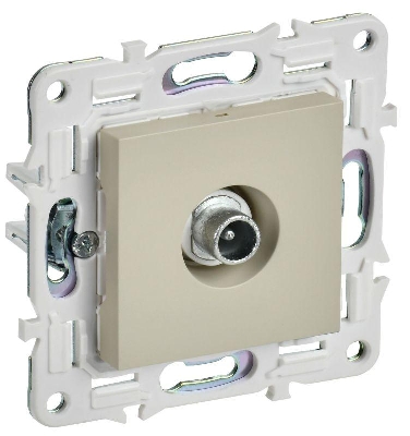 Розетка телевизионная проходная TV SKANDY SK-A17B беж. IEK SK-A10-P-K10