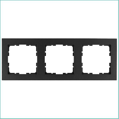 Рамка 3-м G-Classic антрацит Jasmart G1003B