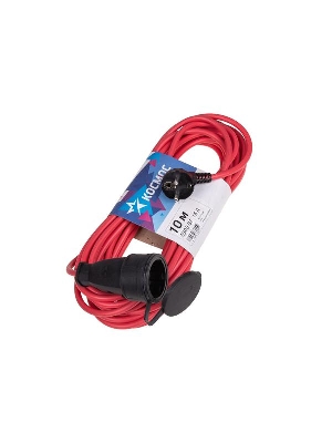 Удлинитель-шнур 1х10м 16А IP44 220В 3.5кВт ПВС 2х1.5 УХ16 Россия КОСМОС YSHKsm10m-1g(16A)S