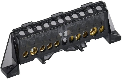 Шина нулевая N в комб. изол. "Стойка" 8х12-4+5-Ч TEKFOR IEK TF-NN20-45-DP-K02