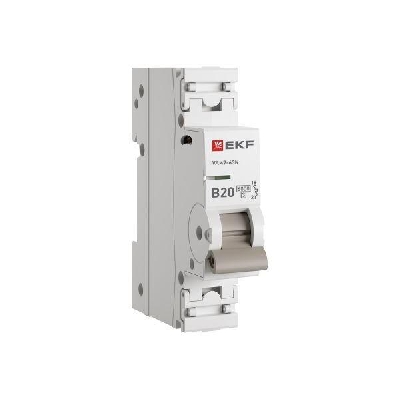 Выключатель автоматический модульный 1п B 20А 6кА ВА 47-63N PROxima EKF M636120B