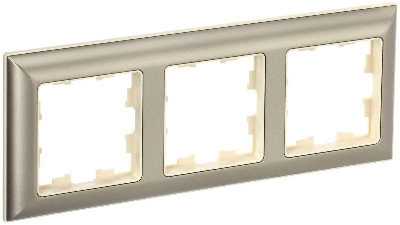 Рамка 3-м BRITE РУ-3-Бр беж./шампань IEK BR-M32-12-3-K10