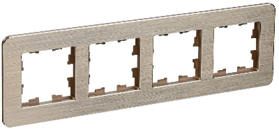 Рамка 4-м BRITE РУ-4-1-Бр метал. шампань RE AL IEK BR-M42-M-21-K37
