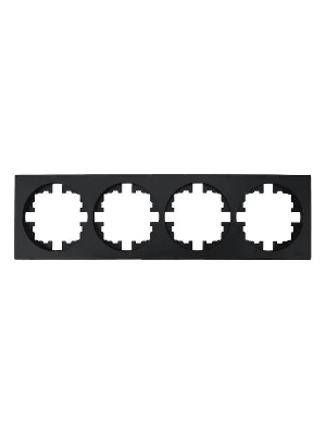 Рамка 4-м OSEN горизонт. квадрат механизм черн. бархат LEZARD 743-4200-149