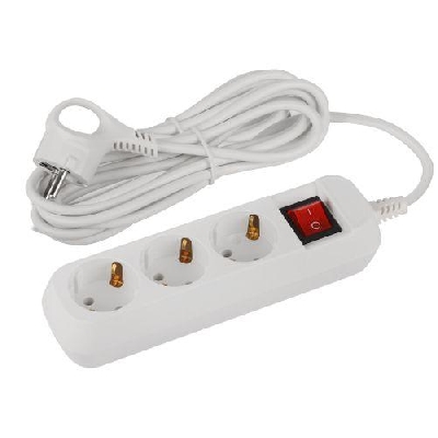 Удлинитель 3х5м с заземл. с выкл. ПВС 3х0.75 UDL-10-350-ES Greenline Эра Б0065080