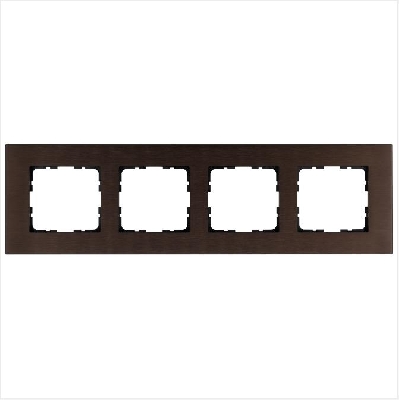 Рамка 4-м G-Metal метал. алюм. корич. Brown Jasmart G1004AZ