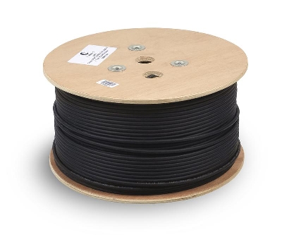 Кабель витая пара F/UTP кат.5E 4х2х24AWG solid LSZH-UV OUTDOOR FTP-4P-Cat.5e-SOLID-OUT-LSZH-UV черн. (уп.305м) Cabeus 7176c