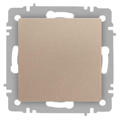 Кнопка Accent 6-109-04 10А-250В IP20 СУ шампань Intro Б0063610