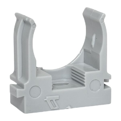 Держатель для труб (клипса) d25мм для монтажн. пистолета сер. (уп.100шт) Plast EKF derjp-z-25