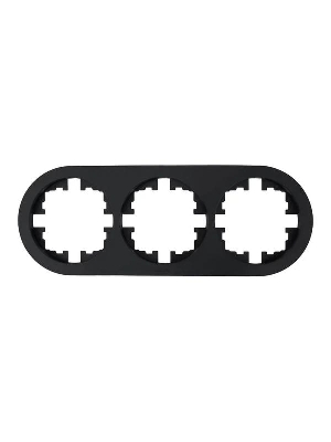 Рамка 3-м OSEN горизонт. круглая черн. бархат LEZARD 744-4200-148