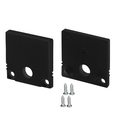 Заглушка SL-SLIM20-H20 BLACK с отверстием пластик (комплект) Arlight 047637