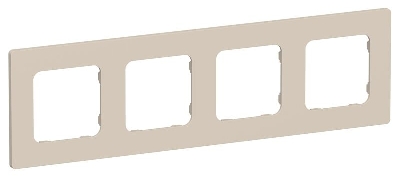 Рамка 4-м СП FLITE РУ-4-К-ФлЛ льняной IEK FI-M42-32-20-K88