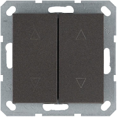 Выключатель для жалюзи 2-кл. 10А IP20 механизм мокко Jasmart G3028Z