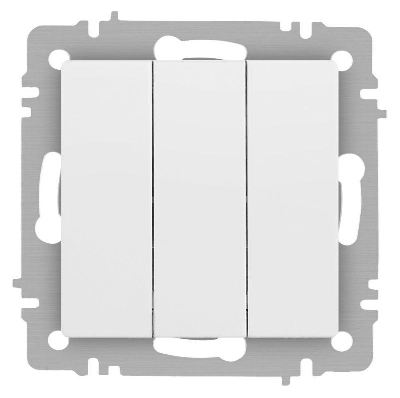 Выключатель 3-кл. СП Accent 6-106-01М 10А IP20 250В AL/CU бел. матов. Intro Б0063532