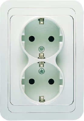 Розетка 2-м Mimoza с заземл. Makel 12057