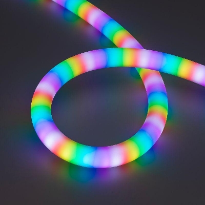 Лента светодиодная SPI MOONLIGHT-BLACK-TOP-G180-D25mm 12V RGB-PX2 21.6Вт/м IP65 wire x1 прямой вывод кабеля герметичная (уп.5м) Arlight 044932