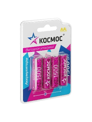 Аккумулятор AA/R6 1500мА.ч NI-MN BP-4 (блист.4шт) КОСМОС KOCR6NIMH1500mAh4BL