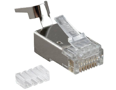 Разъем RJ45 8P8C кат.6 FTP PLUG-8P8C-UV-C6-TW-SH-10 экранир. универс. (уп.10шт) Hyperline 49340