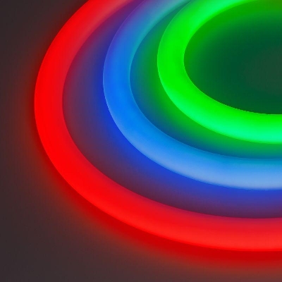 Лента светодиодная MOONLIGHT-BLACK-SIDE-G280-D25mm 24V RGB 360deg 14.4Вт/м IP65 wire x1 боков. вывод кабеля Arlight 047199