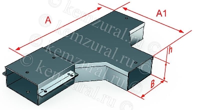 Короб тройниковый СТ 100х100 УХЛ1 (S=0.7мм) КЭМЗ 382 101001 57