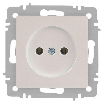 Розетка 1-м СП Accent 6-201-06 16А IP20 250В 2P перламутр. Intro Б0063667