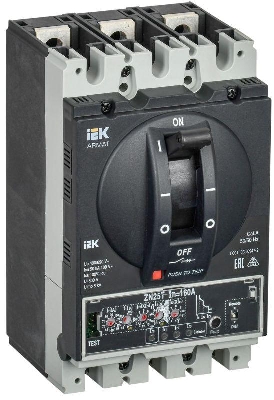Выключатель автоматический в литом корпусе 3п D 50кА 160А расцепитель электронный продвинутый ARMAT IEK AR-MCCB-3D-050-0160A-ELPC