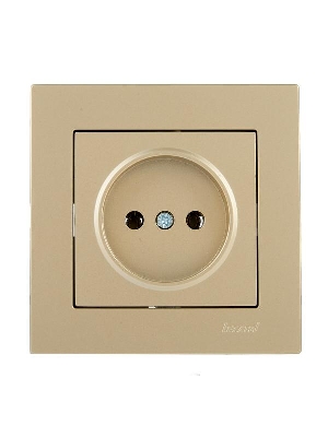 Розетка VESNA без заземл. ПБТ зол. LEZARD 742-3688-121B