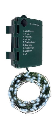 Гирлянда "Роса" DC-G06-50W 50 microLED 5.1м. 8реж. (3хAA в компл.) бел. ФАZА 5059658