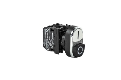 Кнопка сдвоенная выступающая (1НО+1НЗ) черн./бел. EMAS B102K21HB