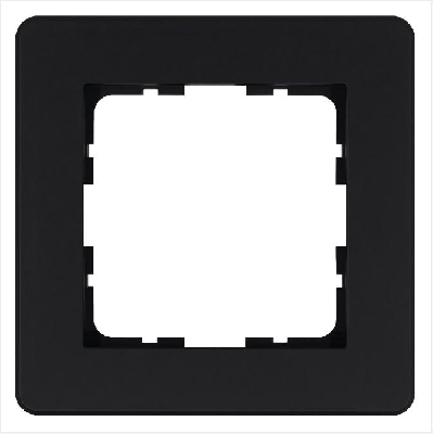 Рамка 1-м G-Flex черн. матов. soft touch Jasmart G1101PB