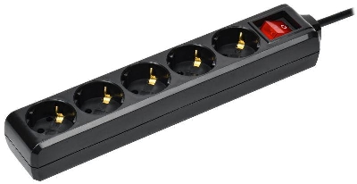 Удлинитель 5х3м с заземл. 16А IP20 У05К 250В ПВС 3х1 черн. IEK WYP10-16-05-03-ZK-K02