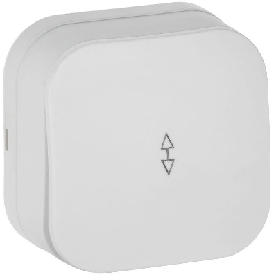 Выключатель проходной 1-кл. ОП GLORY ВСп10-1-0-ХБм 10А бел. матов. IEK EVH12-K01M-10