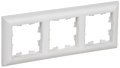 Рамка 3-м BRITE РУ-3-БрАБ арктич. бел./бел. IEK BR-M32-12-K91