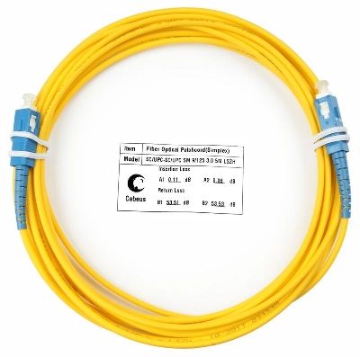 Шнур оптический FOP(s)-9-SC-SC-5m simplex SC-SC 9/125см 5м LSZH Cabeus 7388c