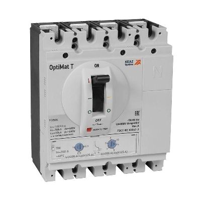 Выключатель автоматический на напряжение до 1000VAC OptiMat T250M-HV TM 250A 3P КЭАЗ 356942