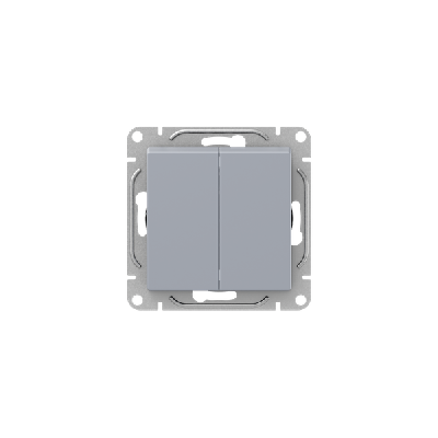 Выключатель 2-кл. СП Эпика механизм алюм. EKF UP1-SWA-20