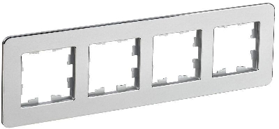 Рамка 4-м BRITE РУ-4-1-Бр метал. алюм. RE IEK BR-M42-M-01-K47