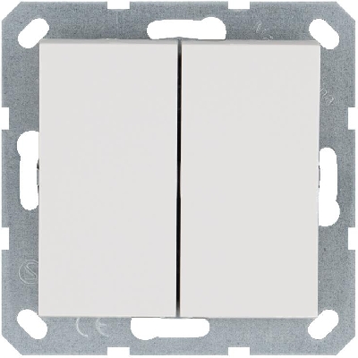 Переключатель проходной 2-кл. 10А IP20 механизм бел. глянцевый Jasmart G3022W