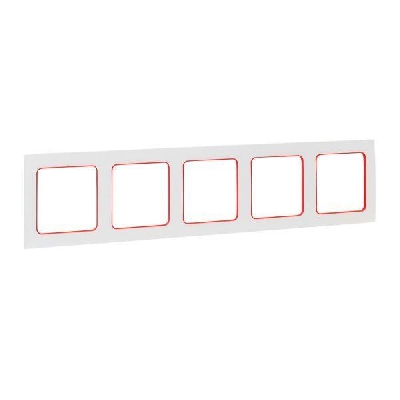 Рамка 5-м Стокгольм бел. с линией цвета красн. EKF EYM-G-306-10