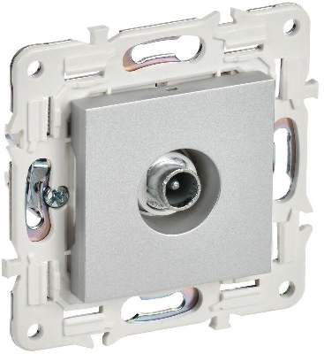 Розетка телевизионная проходная TV SKANDY SK-A17S серебр. IEK SK-A10-P-K23