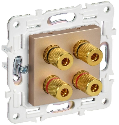 Аудиорозетка 4-м SKANDY SK-A01Sa песочн. IEK SK-S40-K98