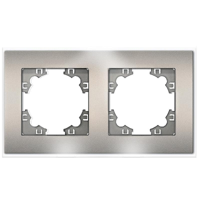 Рамка 2-м Афина стеклянная мокко UNIVersal 2285