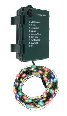 Гирлянда "Роса" DC-G06-50M 50 RGB microLED 5.1м. 8реж. (3хAA в компл.) ФАZА 5059641