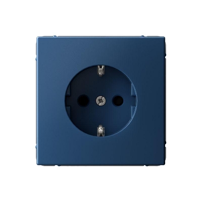 Розетка ArtGallery 16А с заземл. со шторками быстрозажим. клем. механизм аквамарин SE GAL001145S