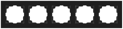 Рамка 5-м СП Accent 6-505-05 антрацит Intro Б0063728