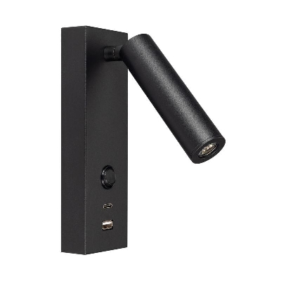 Светильник светодиодный SP-BED-CHARGE-S60x125-3W Warm3000 (BK 20 deg 230В USB-A USB-C) IP20 металл Arlight 029629(1)