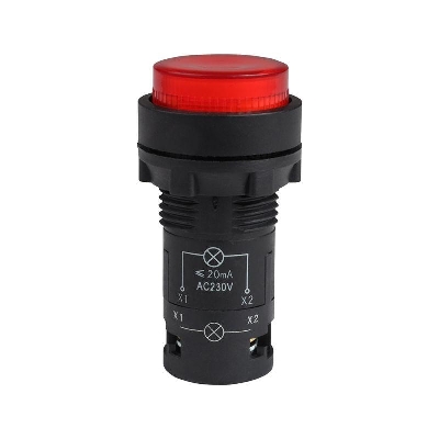 Кнопка с подсветкой OptiSignal Compact D22 С7-PL-M401 красн. 1НЗ 230В AC XB7NW34M2 КЭАЗ 362096