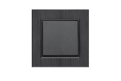 Выключатель 1-клав. Karea LINE STAR дым. металлик Makel 86050001